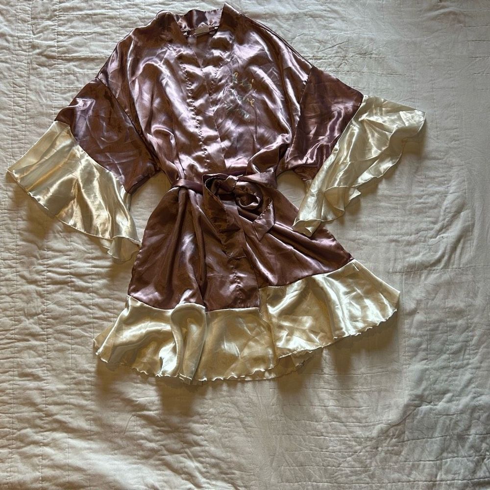 Robe lavender/pink OSFA Bed I Love You satiny/polyester